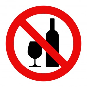 prohibido alcohol