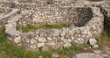 Desembocadura del río Miño y el pueblo de A Guarda vistos desde el monte Santa Trega